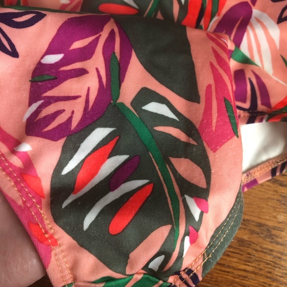 Girls Tropical Cut Out One Piece - Picture 6 of 7